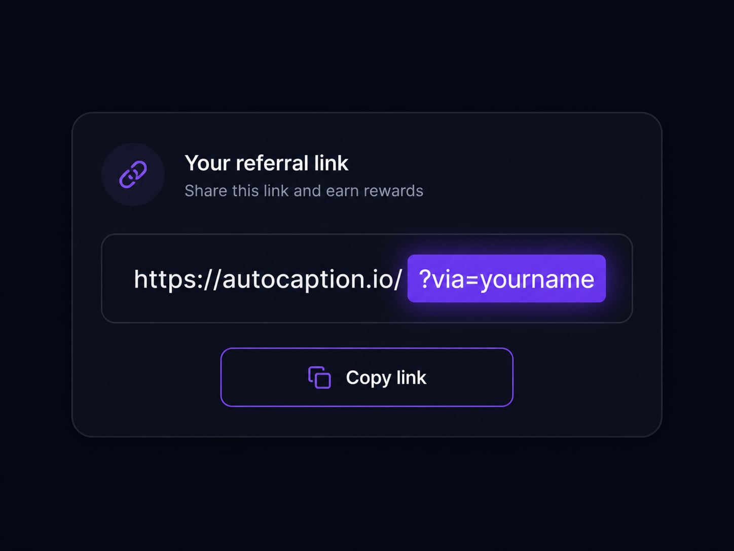 AutoCaption affiliate payout dashboard showing recurring earnings