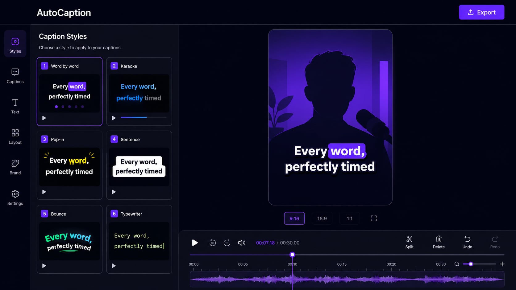 Comparison of manual subtitle editor timeline versus AutoCaption automated approach